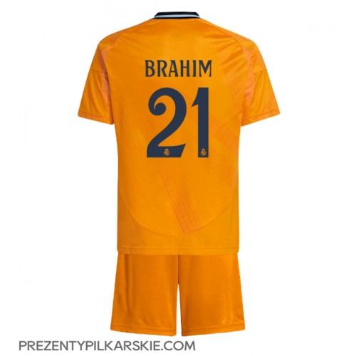 Stroje piłkarskie Real Madrid Brahim Diaz #21 Koszulka Wyjazdowej dla dzieci 2024-25 Krótki Rękaw (+ szorty)